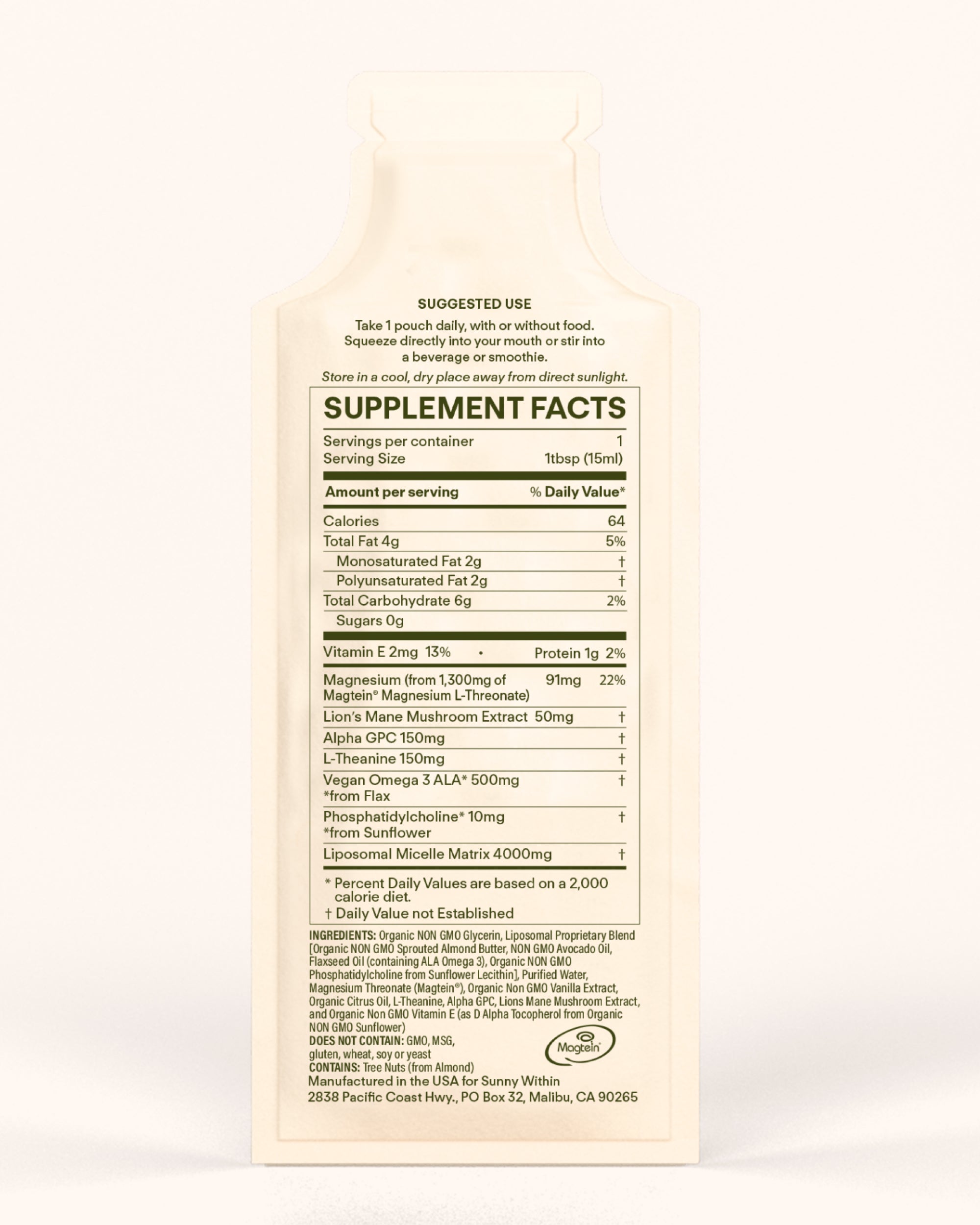 Bright Mind Supplement Bottle - Organic Avocado Oil Infused Solution - Fuels Mental Clarity and Energy.