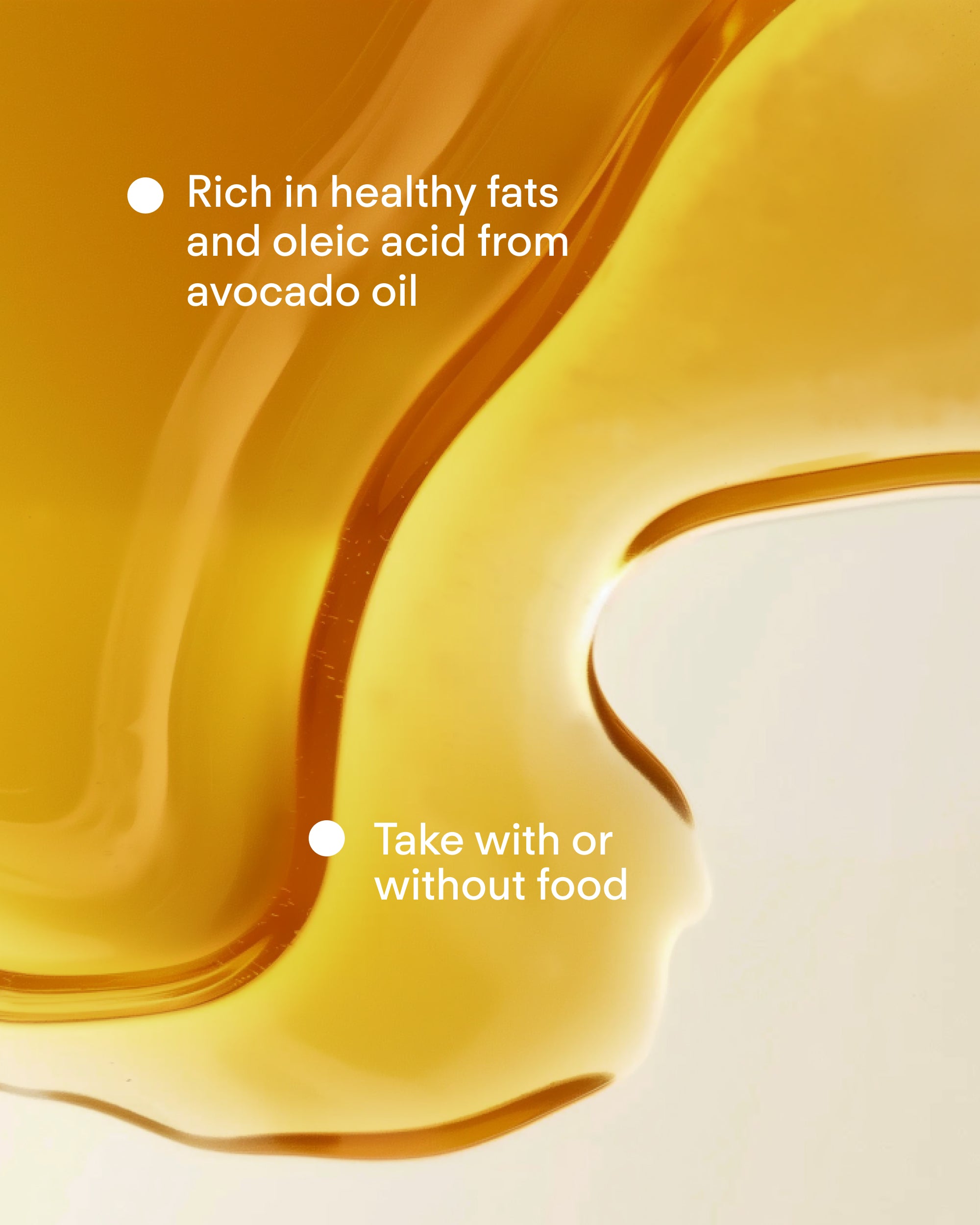 Daily Defense supplement poster - Liposomal supplements powered by organic avocado oil - Nourishes and energizes cells.