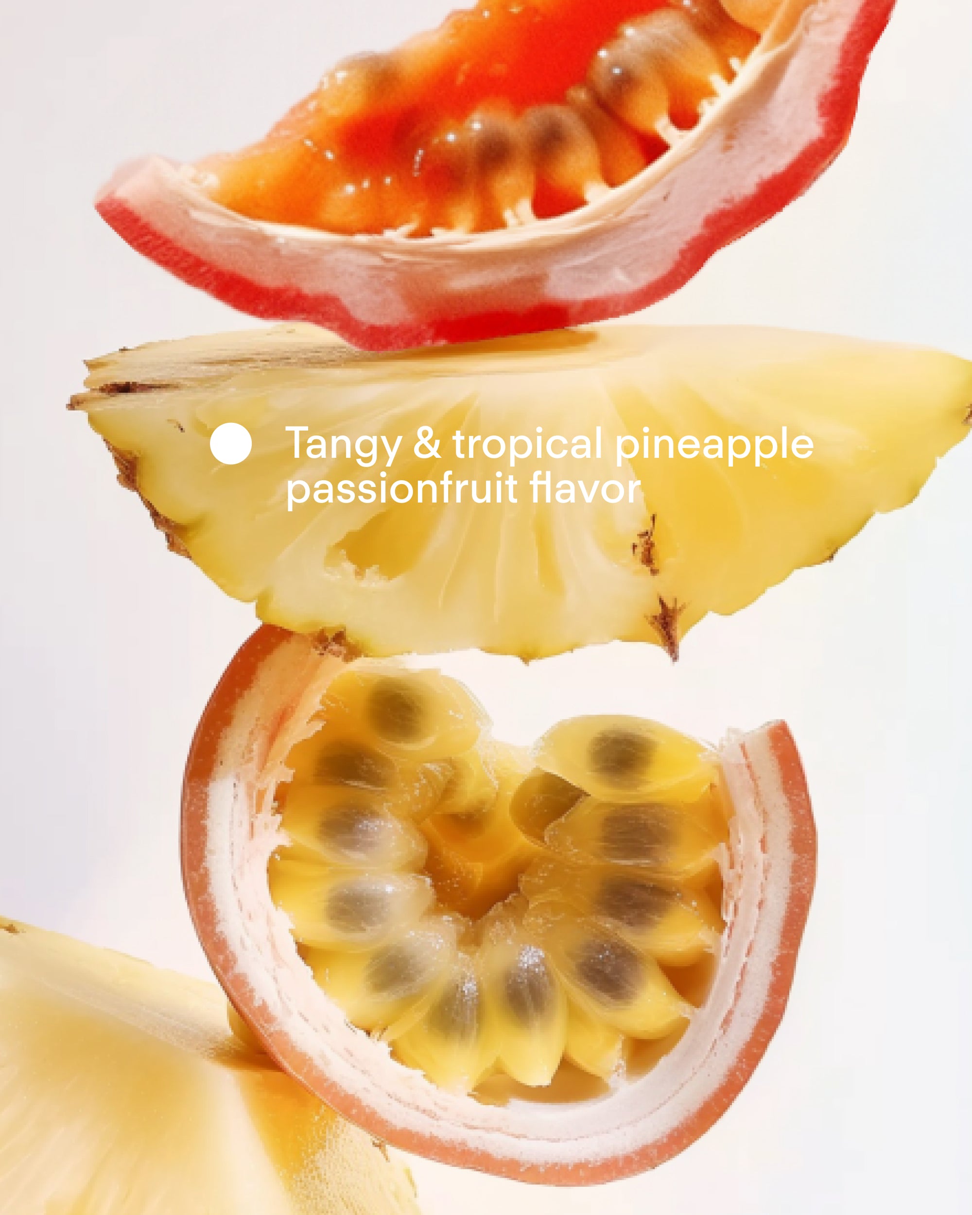 Daily Defense supplement surrounded by fresh fruits - energizes and nourishes for a radiant glow.