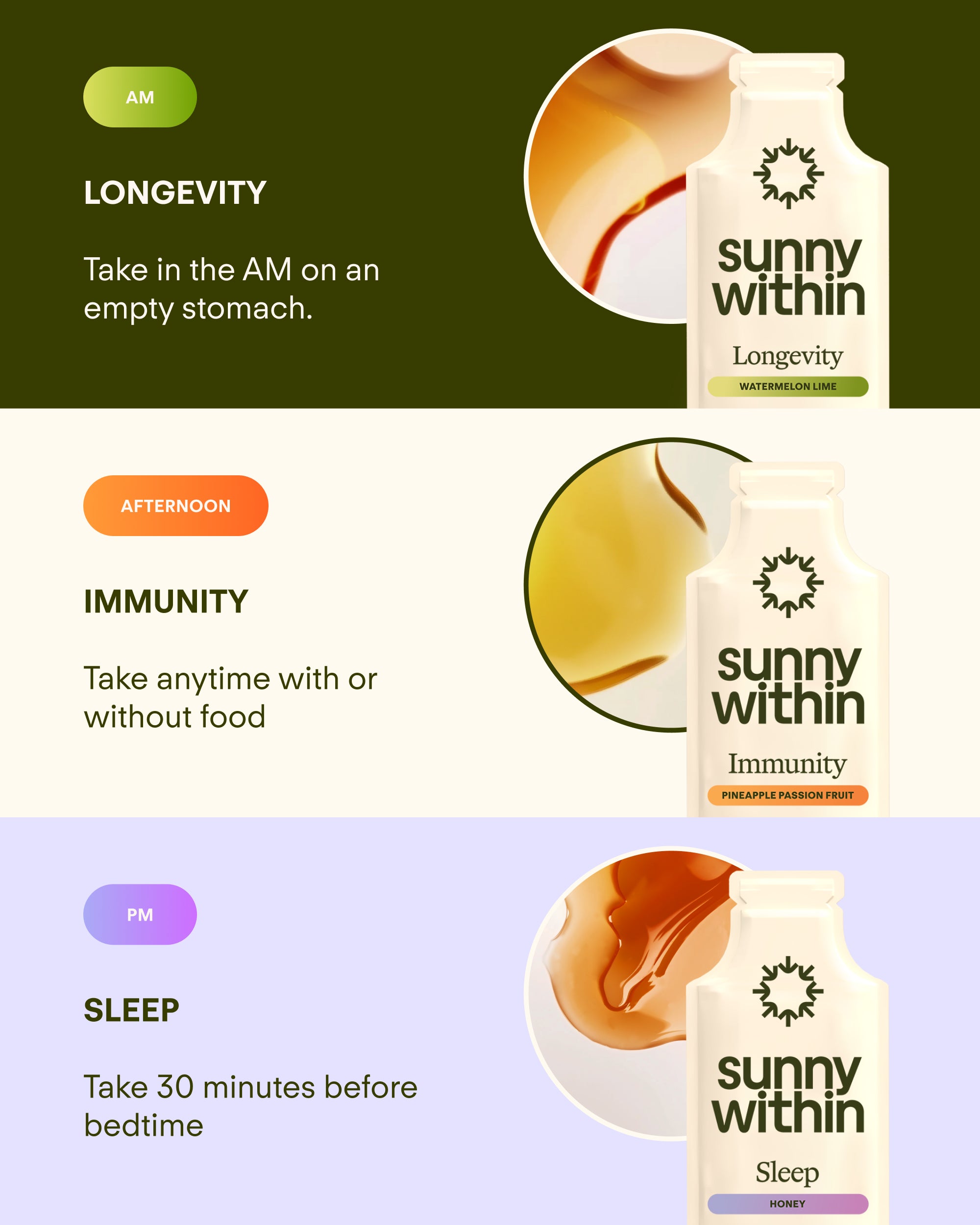 PDP Glow 4 - Sunny Within liposomal supplement bottle - energizes and nourishes for radiant skin.