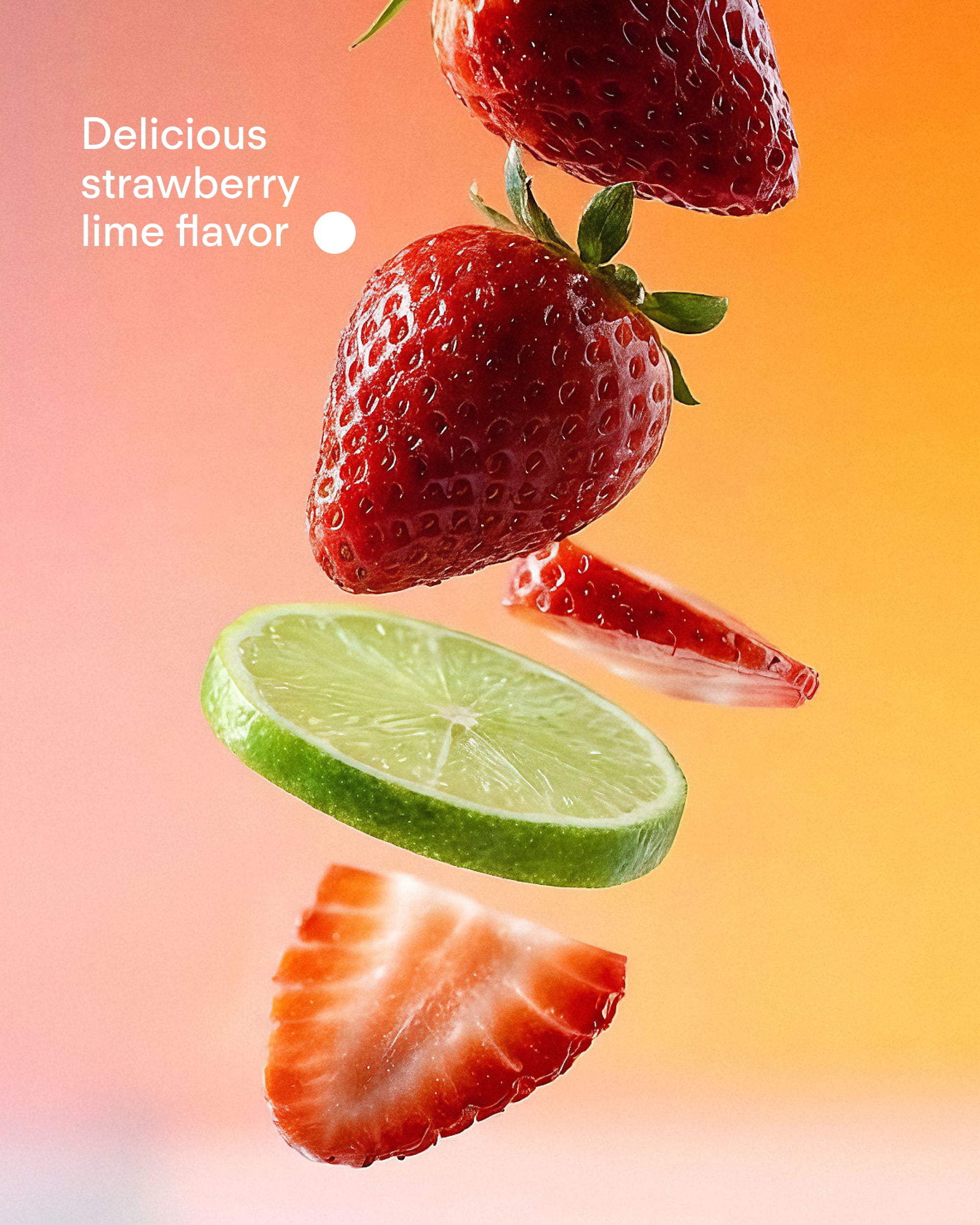 PDP Longevity Strawberry Supplement - Fresh, radiant strawberries - Energizes and nourishes for a golden glow.