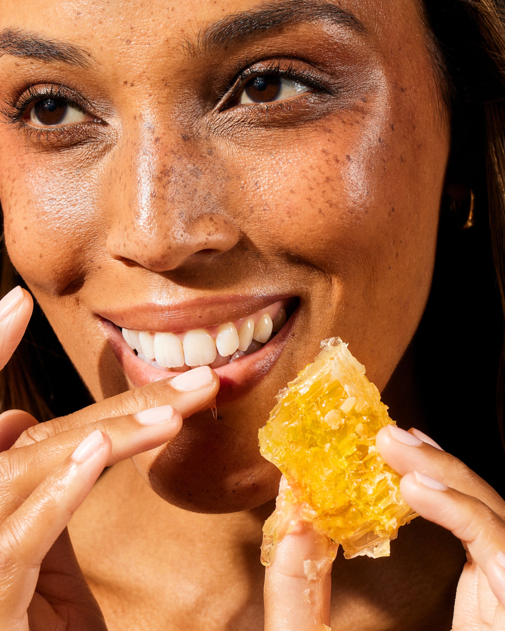 Sweet Dreams liposomal supplement - joyful expression while tasting - fuels restful sleep and radiant morning glow.