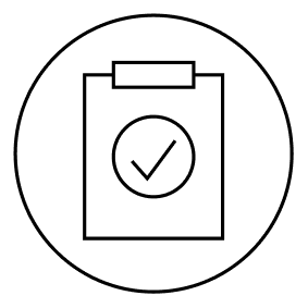 Third-Party Tested Icon - White Circle on a Night Background - Assurance of Quality and Purity.