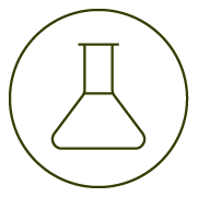 Science-backed icon with a laboratory flask - symbolizing Sunny Within's commitment to nourishing, energizing supplements.