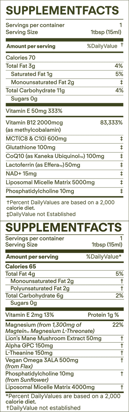 Longevity supplement bottle - Packed with nourishing ingredients - Energizes and radiates skin.