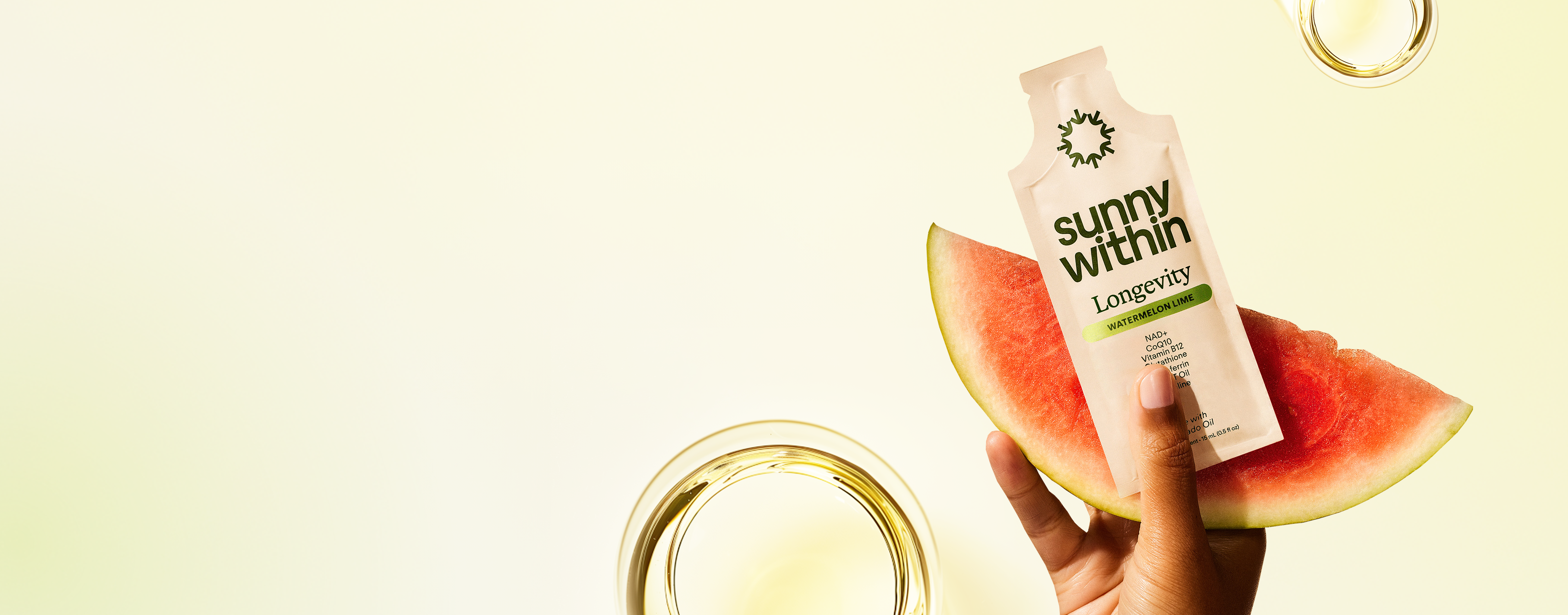 Longevity Supplement - Sunny Within liposomal formula in organic avocado oil - Fuels radiant, energized life.