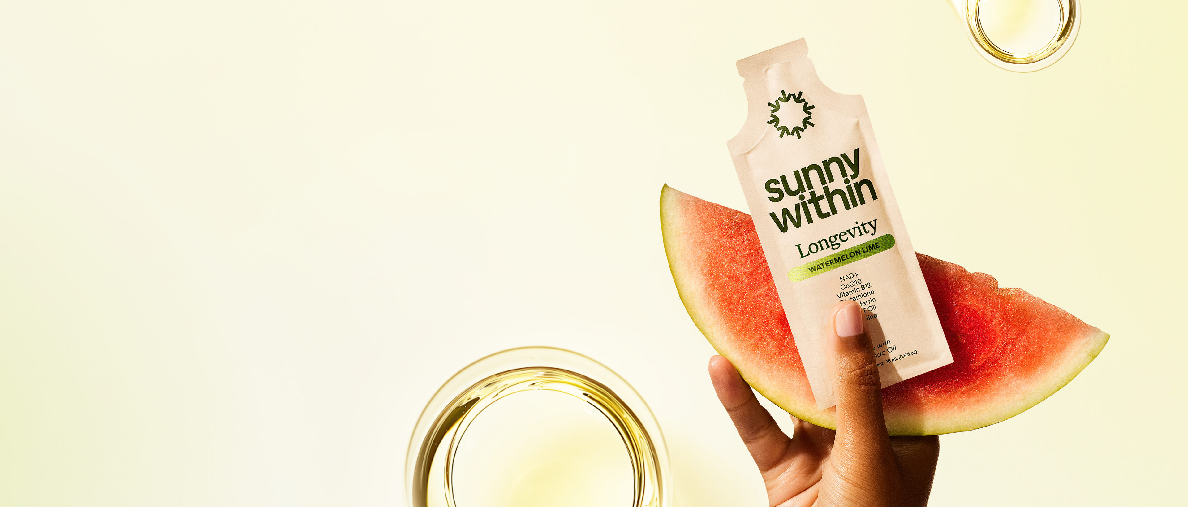 Longevity Liposomal Supplement - Sunny Within's Radiant Golden Bottle - Energizes and Nourishes for a Glowing Life.