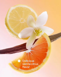 Bright Mind supplement surrounded by fresh citrus fruits - Fuels mental clarity and radiant energy.