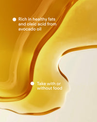 Daily Defense supplement poster - Liposomal supplements powered by organic avocado oil - Nourishes and energizes cells.