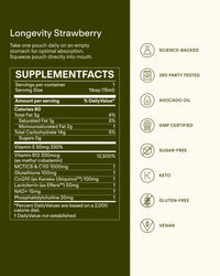 Glow Strawberry Liposomal Supplement - Organic Avocado Oil Infused - Energizes and Nourishes Skin.
