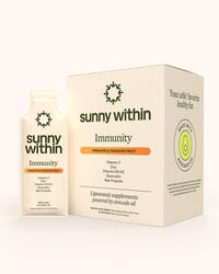 PDP Immunity Supplement - Sunny Within's Radiant Packaging - Nourishing Body's Natural Defenses.