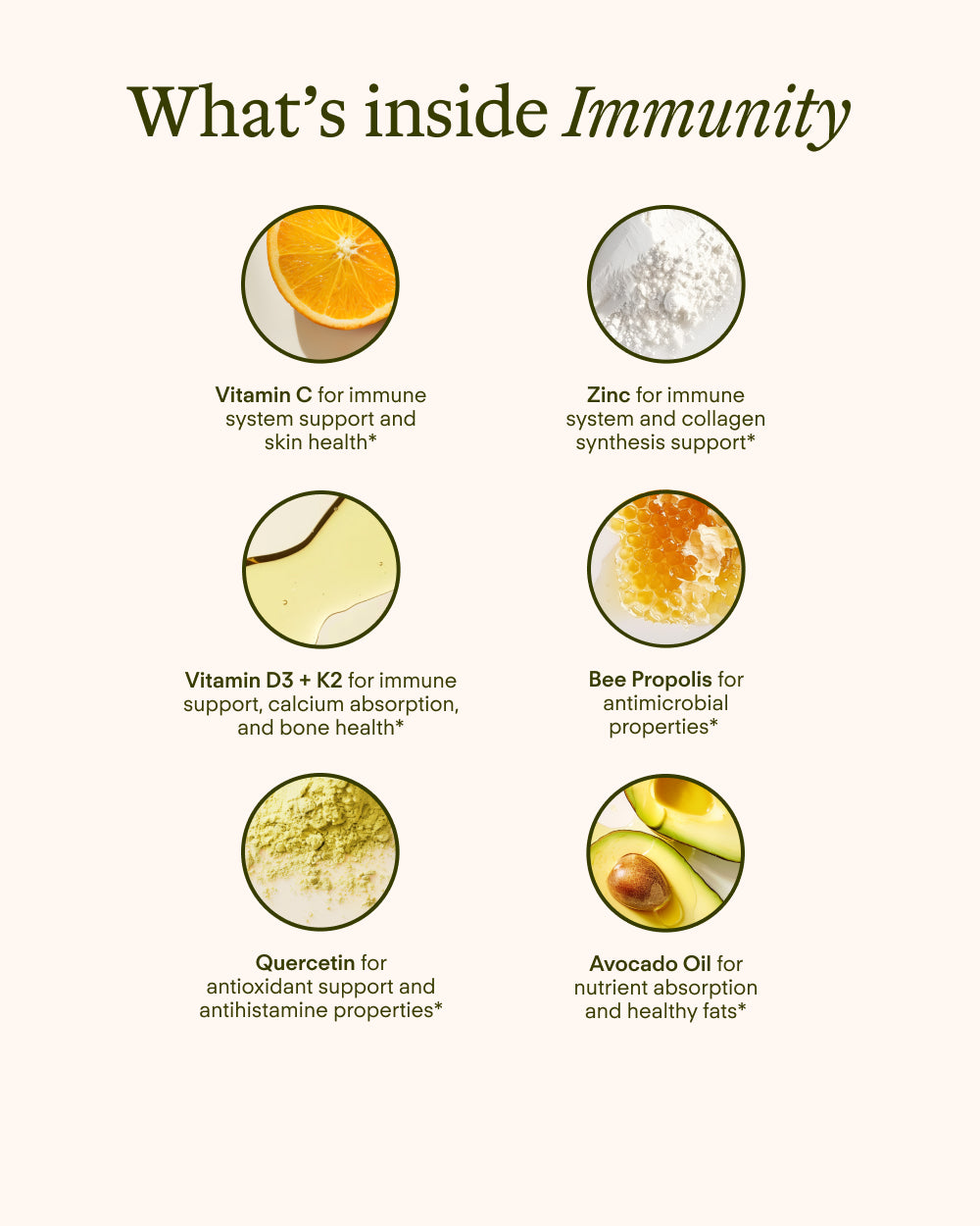 PDP Immunity supplement Fresh citrus fruits and ingredients Energizes and nourishes for radiant health.