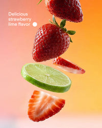PDP Longevity Strawberry Supplement - Fresh, radiant strawberries - Energizes and nourishes for a golden glow.