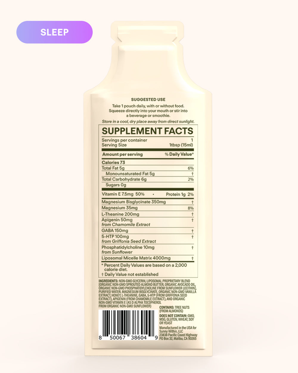 Sunny Within Sleep Bundle - Liposomal supplements in bottles - Fuels restful sleep and radiant morning glow.