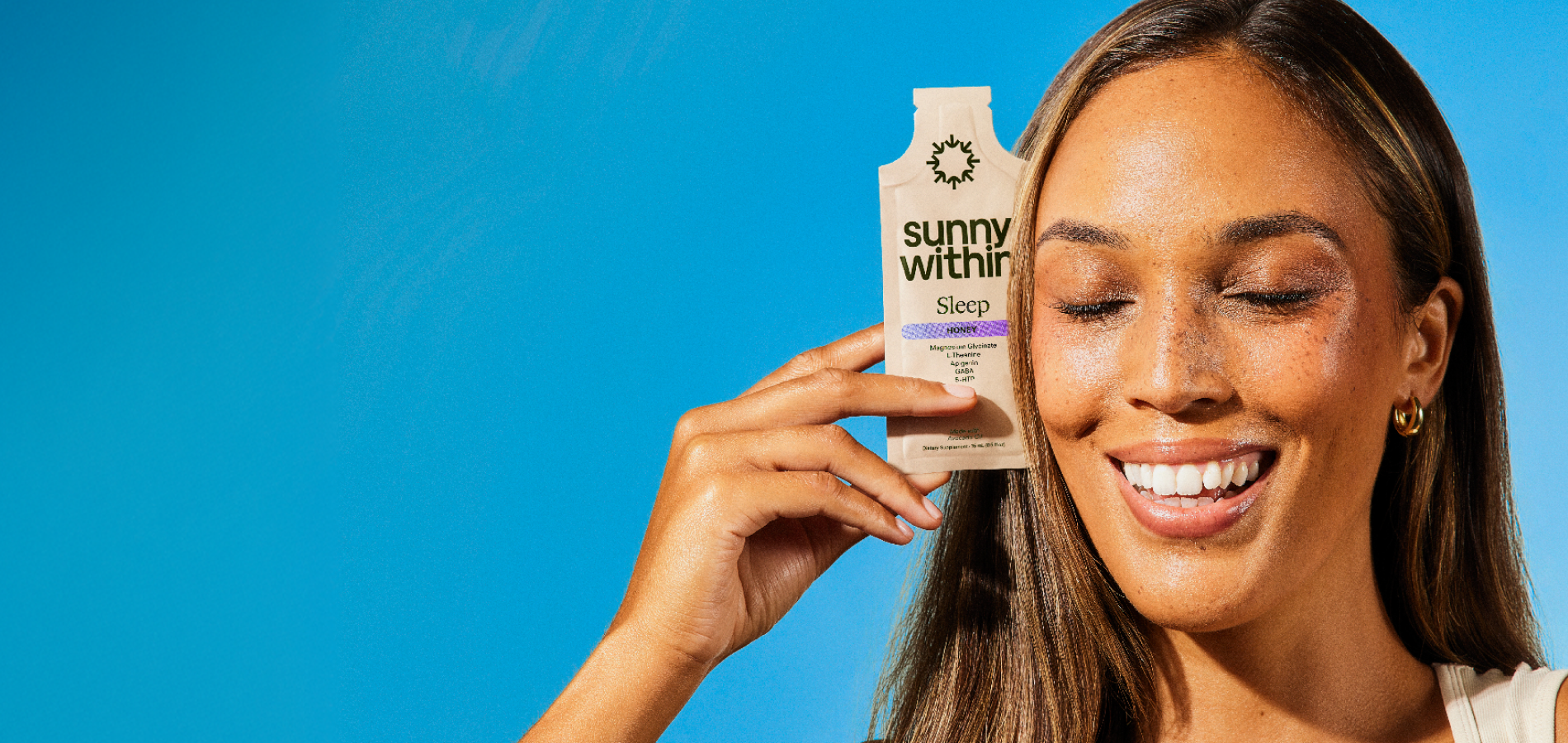 Partners enjoying Sunny Within liposomal supplements radiating joy and energy from nourishing self-care.