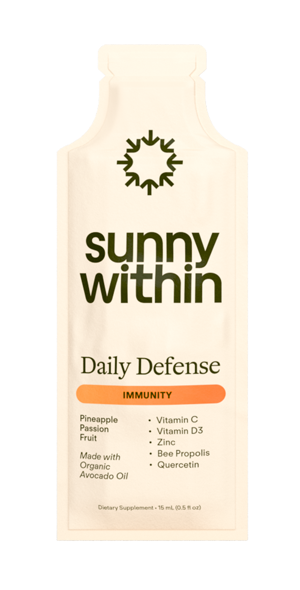 Sunny Within Sachet Daily Defense - Liquid supplement in a bottle - Fuels cellular energy and radiant skin.