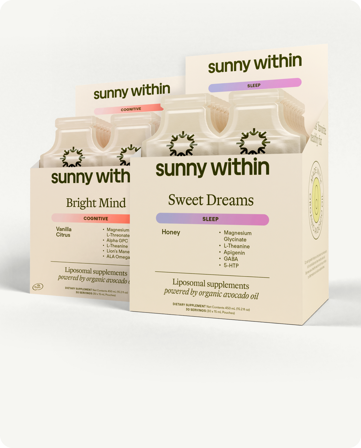 Meg Bundle - Sunny Within's liposomal supplements - Energize and nourish your cells.